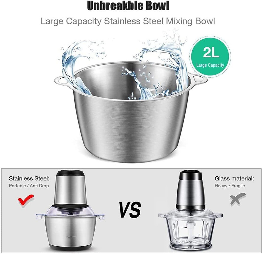 Oelecy Stainless Steel Electric Meat Grinders with Bowl for