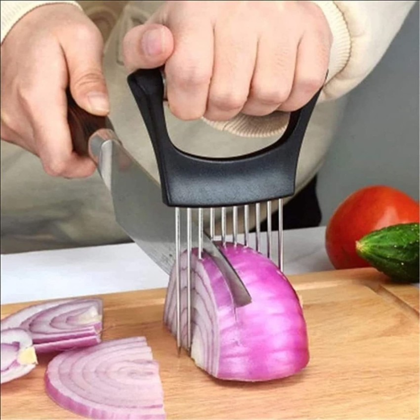 Orblue All-In-One Onion Holder - Onion Slicer and Chopper with Stainless  Steel Odor Remover