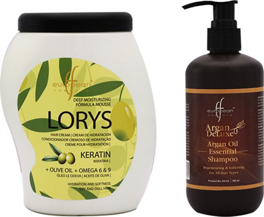 European formula Lorys Keratin Olive Oil Omega 6 9 Hair