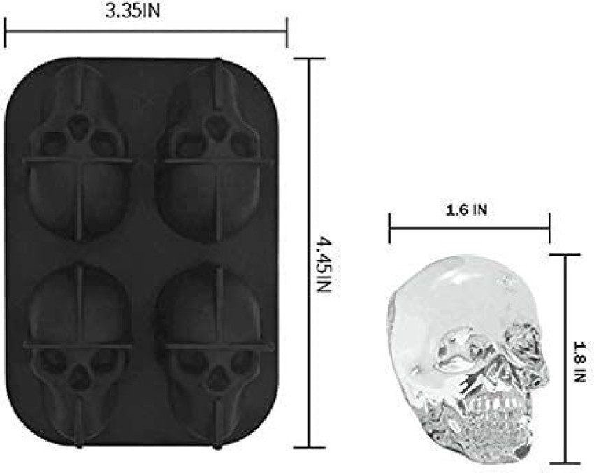 Extra Large 3D Skull Ice Cube Mold Silicone Ice Molds for Whiskey Skull  IceCube