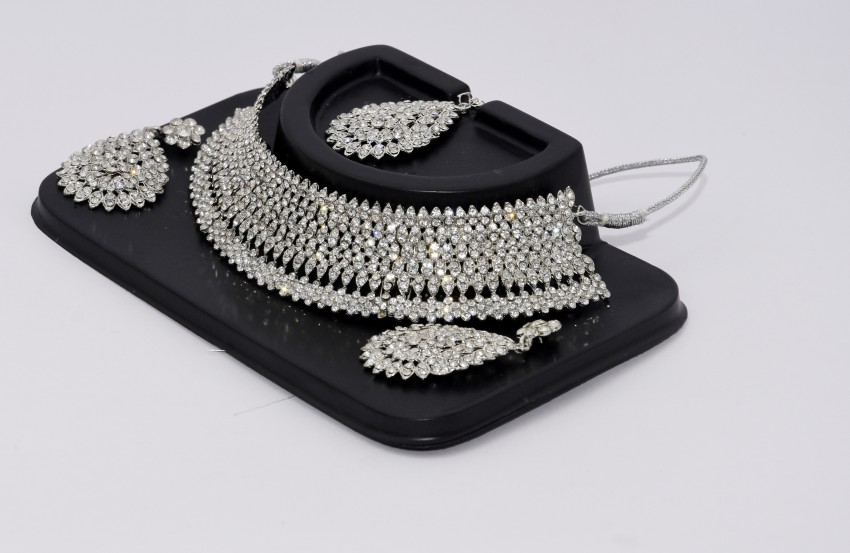 Silver necklace deals set kalyan jewellers