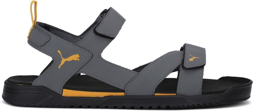 puma gray floater sandals