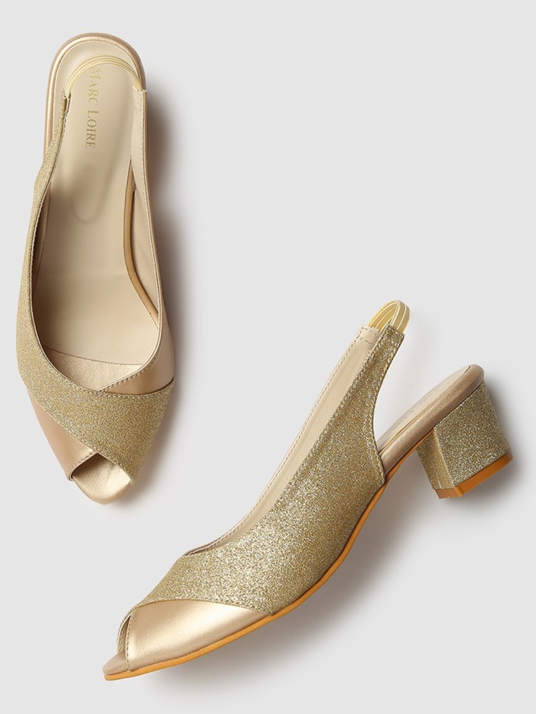 Marc Loire Women Gold Heels - Buy Marc Loire Women Gold Heels Online at  Best Price - Shop Online for Footwears in India