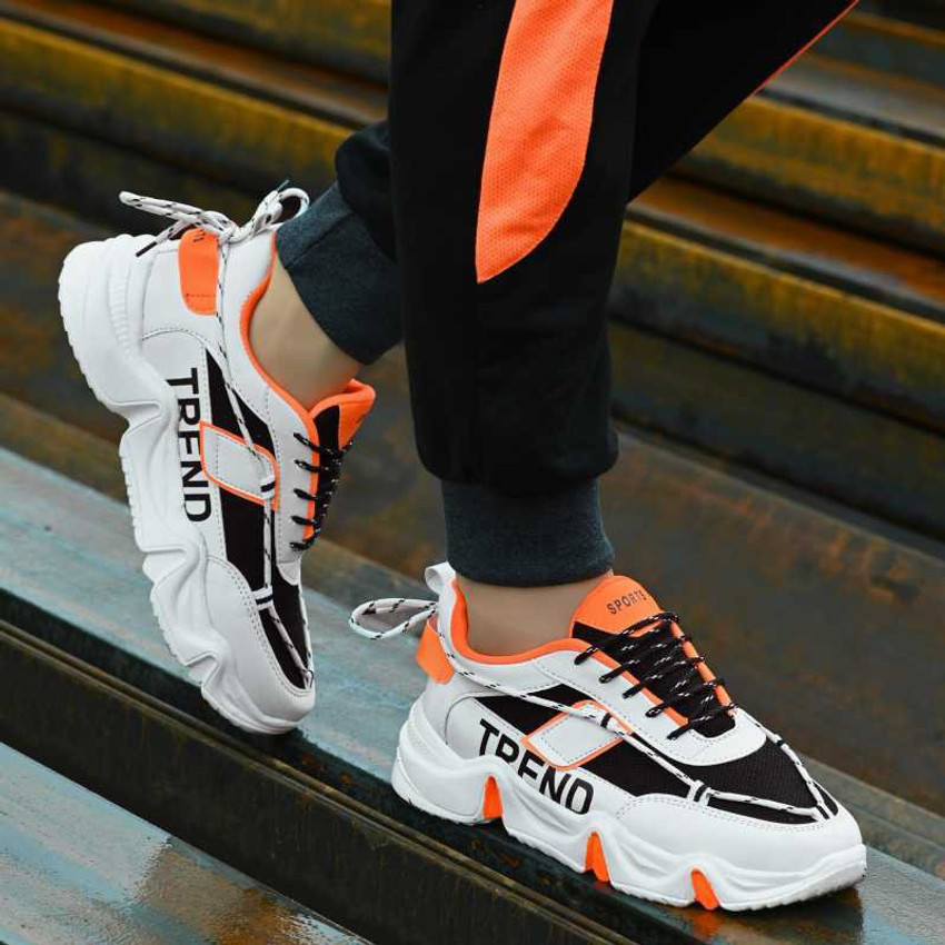 Orange and white shoes outlet