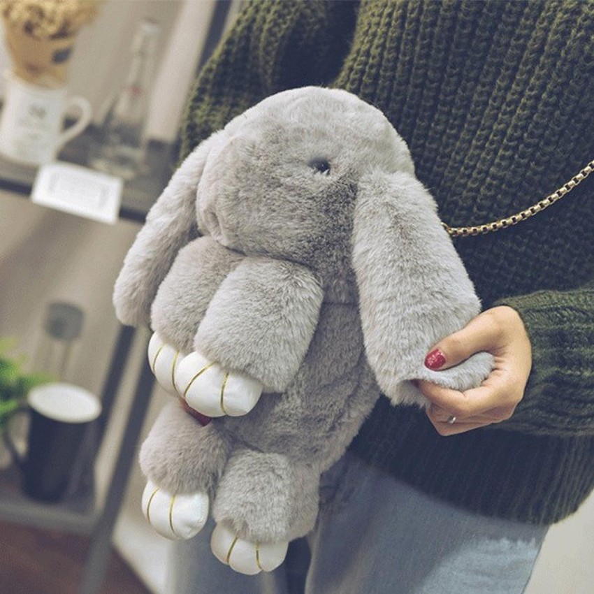 Cute Gray Bunny Backpack - Bag | B1612-G