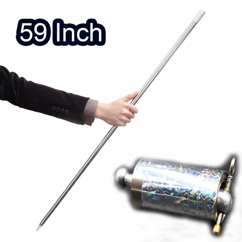 SKYHEAVEN Metal Appearing Cane Magic Wand for Professional Magician Stage  Close-up Magic Trick Magia Gimmick (Silver 110 CM) 10 Magic Tricks Price in  India - Buy SKYHEAVEN Metal Appearing Cane Magic Wand for Professional  Magician Stage