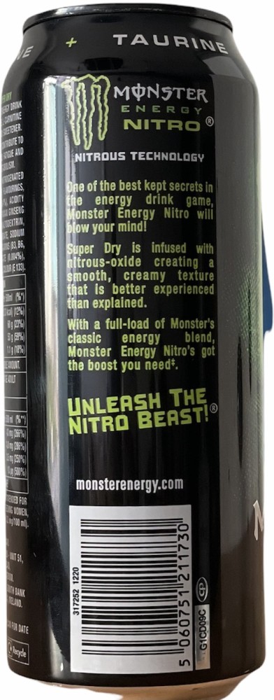 Monster Nitro Super Dry 12 x 500ml Cans
