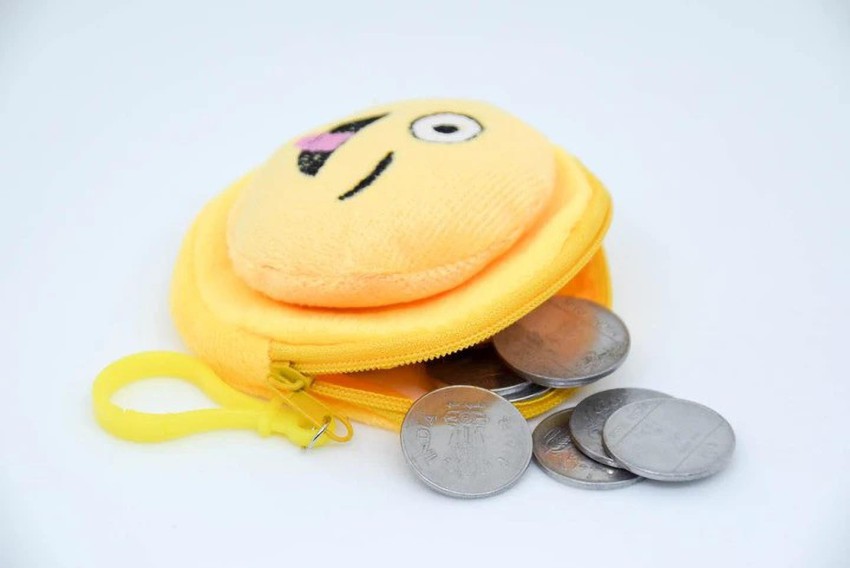 Mini Smiley Cardholder Keychain Pouch, Wallet