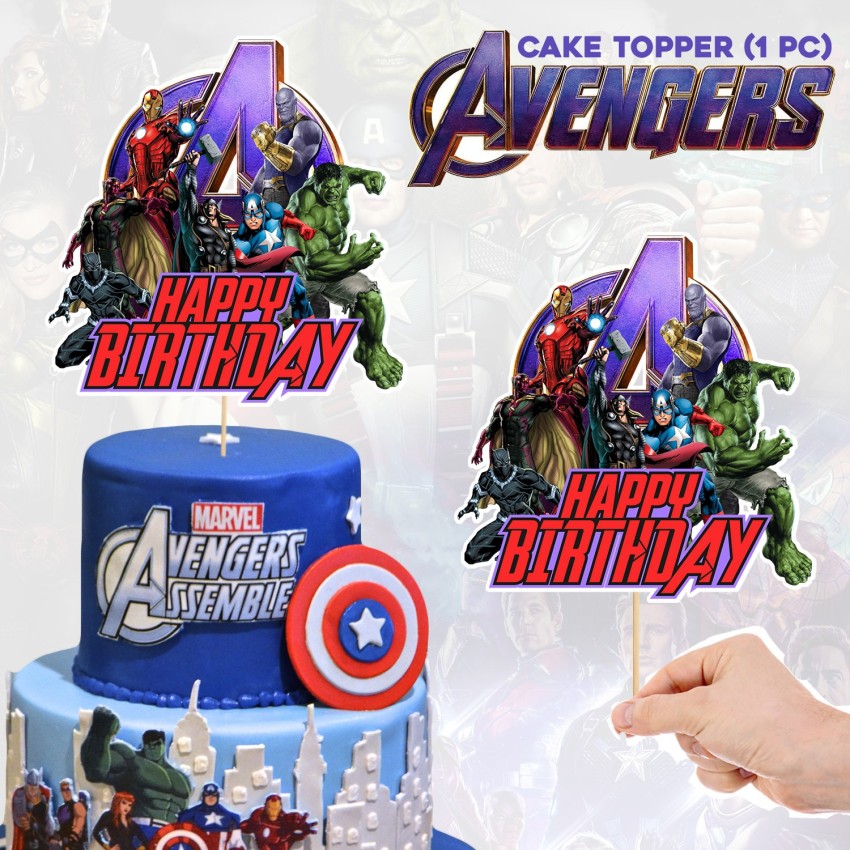 EDIBLE Avengers Infinity War Cake Topper Birthday Party Wafer Paper 1/4  Sheet | eBay