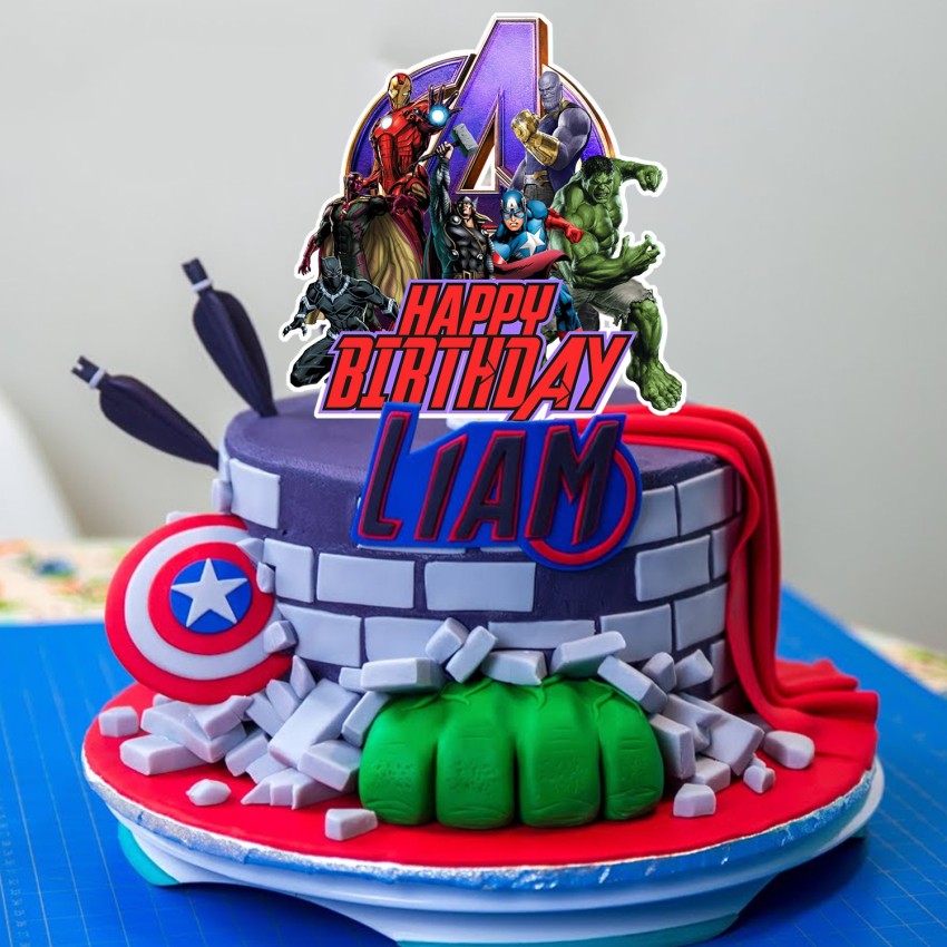 Whipped Cream Avengers theme Cake - Decorated Cake by - CakesDecor