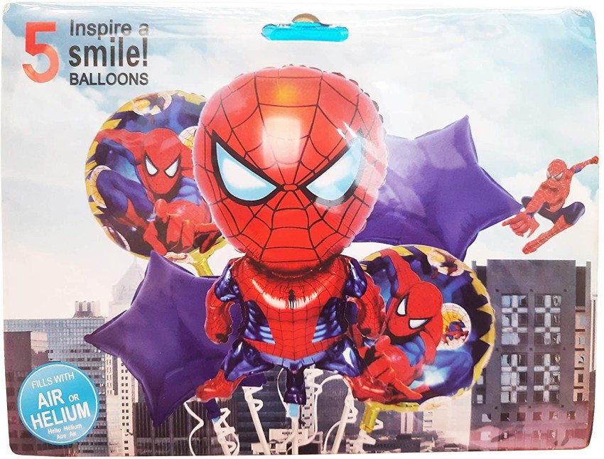 5PCS Spiderman Foil Balloons for Boys Birthday Baby Shower Super HeroTheme  Party Decorations