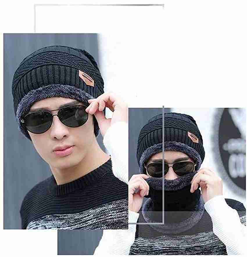 Mens black winter hat hot sale