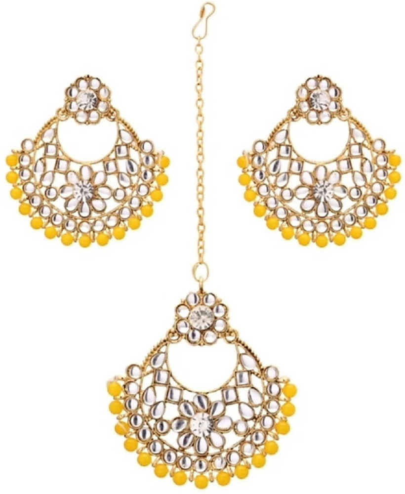 Maang tikka and deals earrings set flipkart