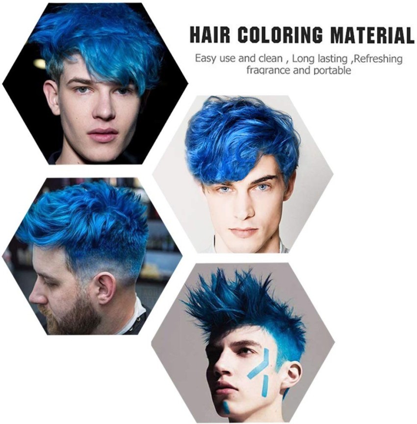 dyed blue hair men