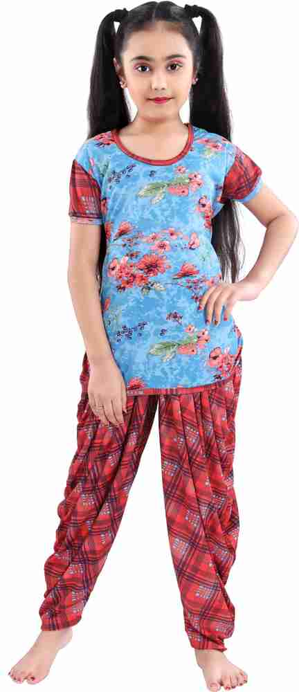 TUCUTE Kids Nightwear Girls Printed Polyester Blend Price in India