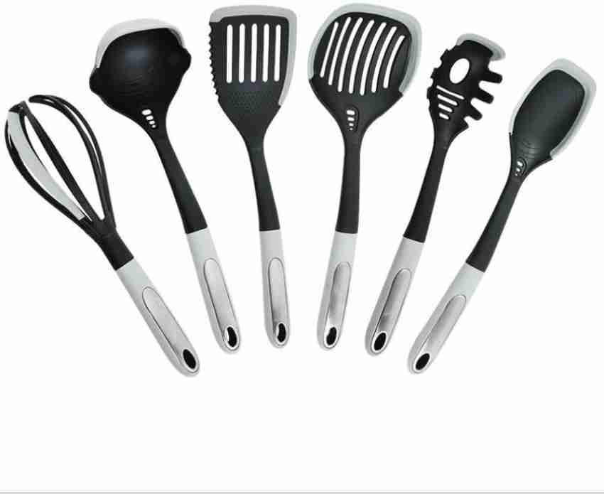 Silicone Kitchen Spatula and Utensils Spoon Set, Non-Toxic Hygienic Safety  Heat Resistant_Black, BPA-Free, FDA Approved