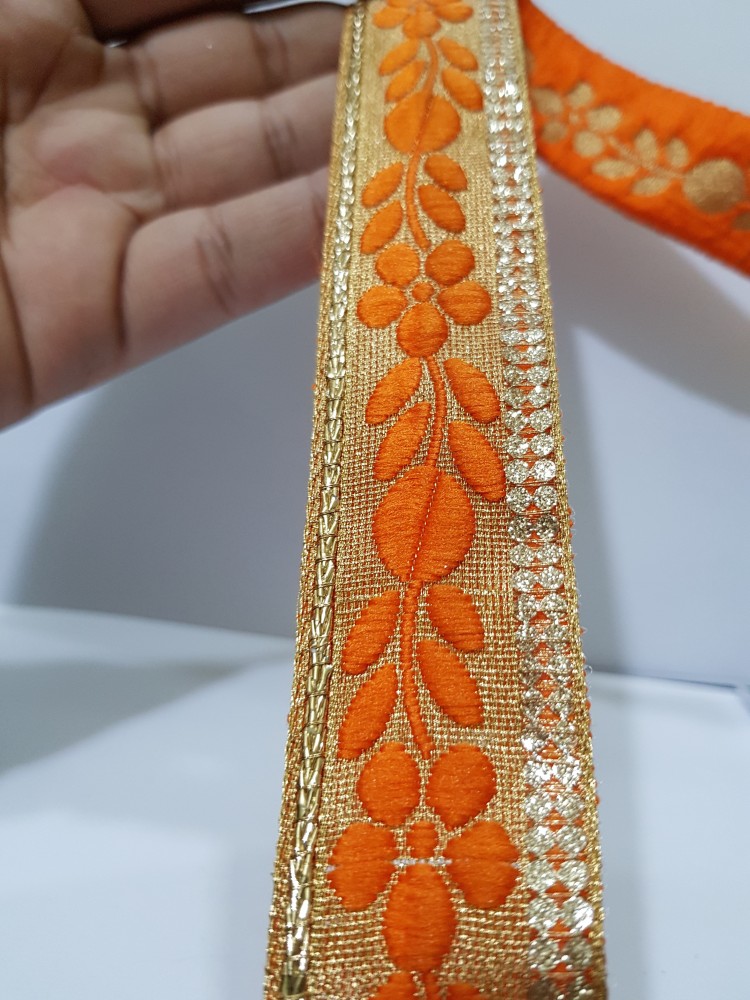 KAVYA FASHION SURAT Orange fool DIMOND Lace Reel Price in India - Buy KAVYA  FASHION SURAT Orange fool DIMOND Lace Reel online at