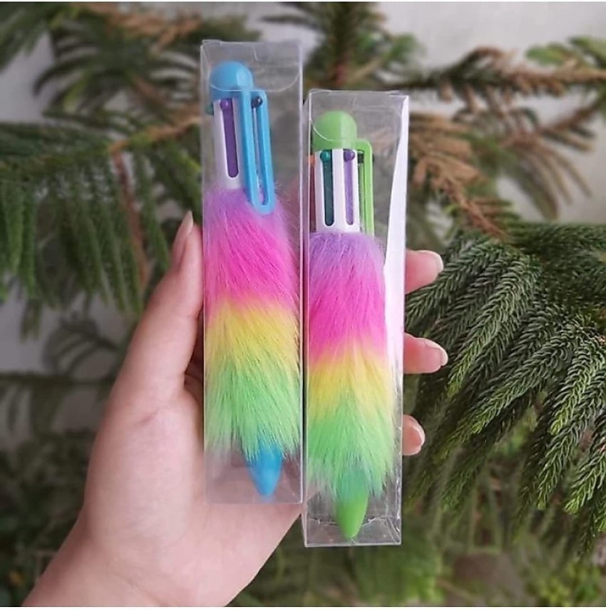 15 Pack Multicolor Ballpoint Pens 0.5mm 6-in-1Retractable Ballpoint Rainbow  Pens 