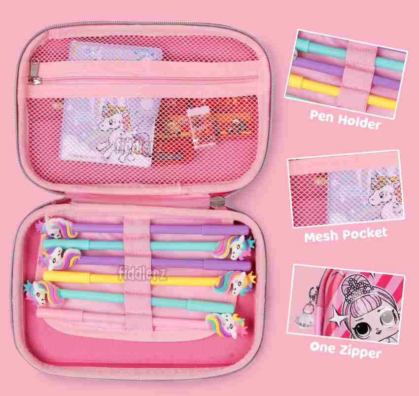 OFIXO Pink EVA Pencil Case for Girls - Pencil Pouch , New Kids Designer  Pencil Pouch for Kids