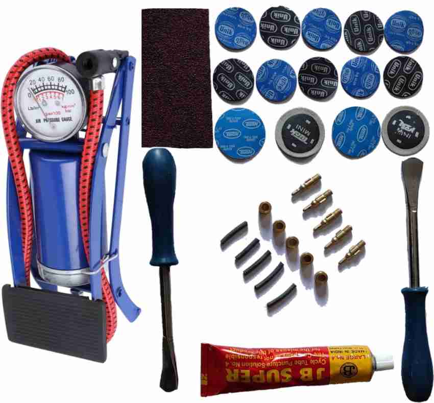 Bike puncture repair kit 2024 with pump