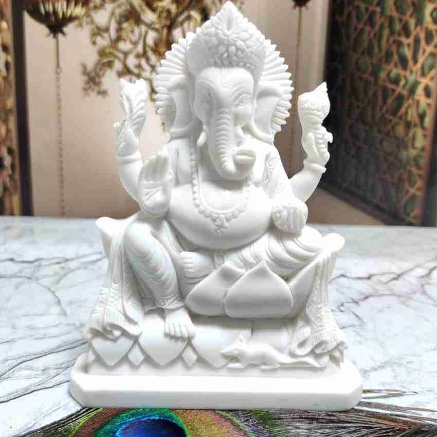 Marble Dust Ganpati Idol / Vinayaka Statue / Ganapati Idol