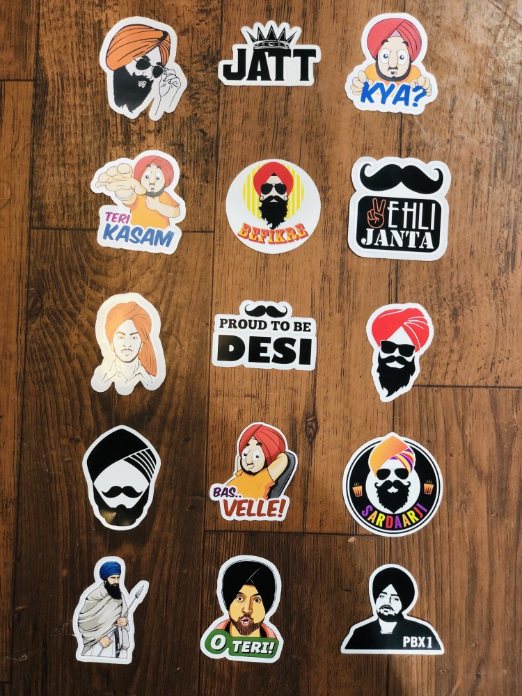 Punjabi Text Stickers for Sale