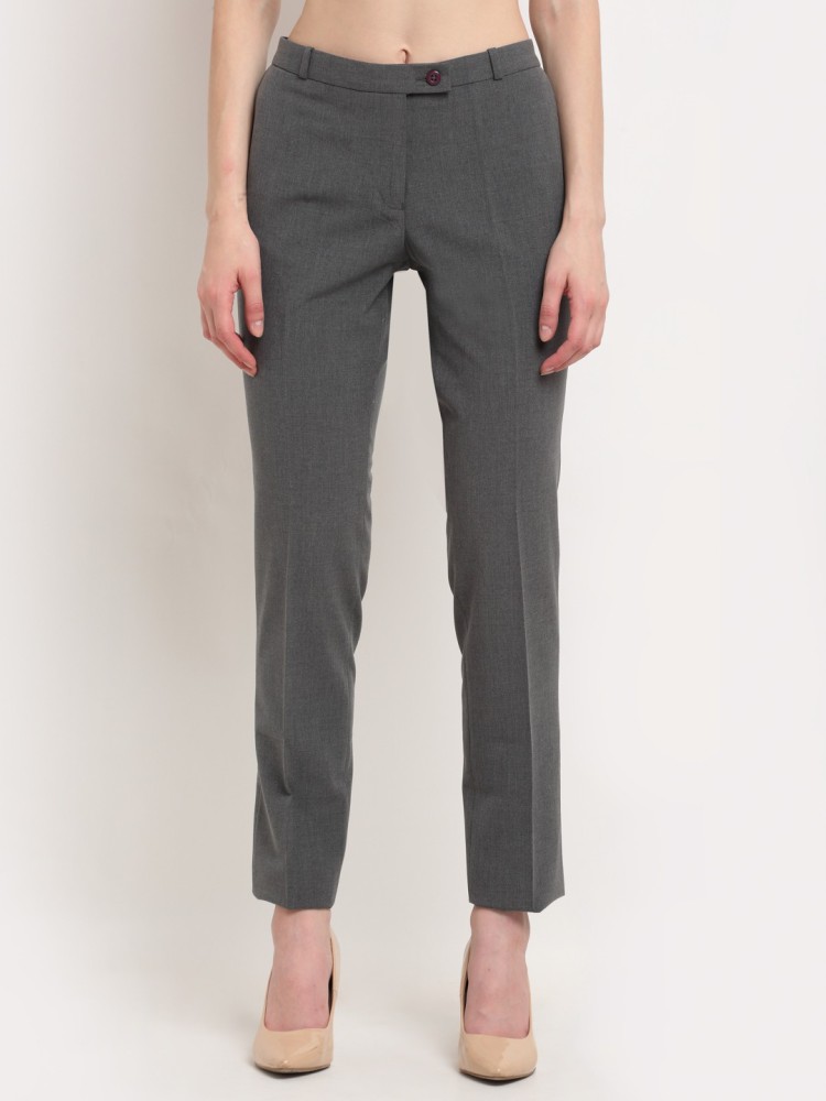 Real Bottom Regular Fit Women Grey Trousers  Buy Real Bottom Regular Fit Women  Grey Trousers Online at Best Prices in India  Flipkartcom