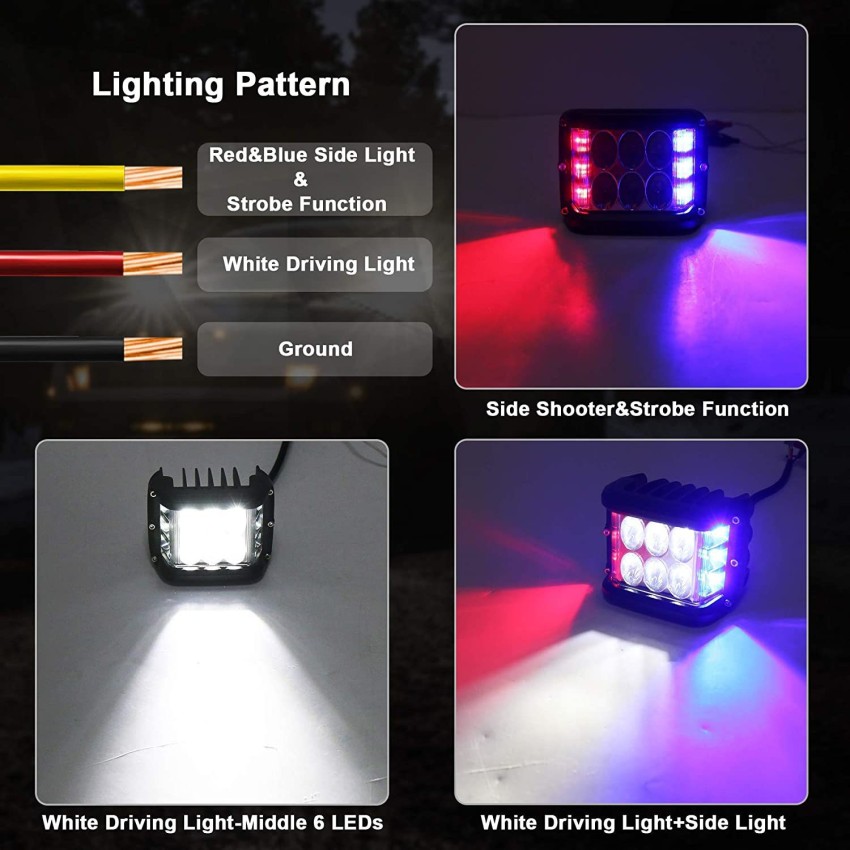 6 Linear Side Shooter Off-Road LED Driving Light - Combo Spot / Flood -  20W - 2-Pack
