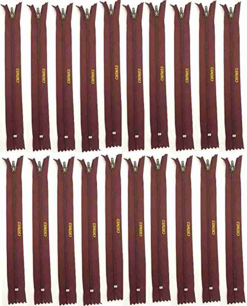 Zenith New Combo Polyester Auto-Lock 8-inches Zip for Pants, Palazzos 8 inch  Tailoring Zips Perfect Fasteners Dressmaking Repairs & Embellishing Craft  Material DIY Hobby (Maroon, 10) Maroon Synthetic Open-ended Zipper Price in