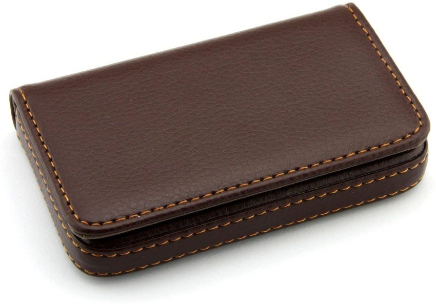 DAHSHA Pocket Sized Stitched PU Leather Credit Card Holder