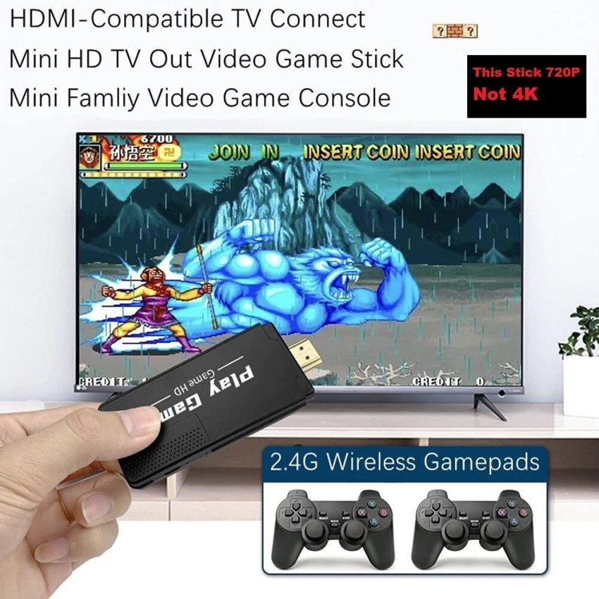 4K HD TV Video Game Console 2.4G Wireless Controller for PS1/FC