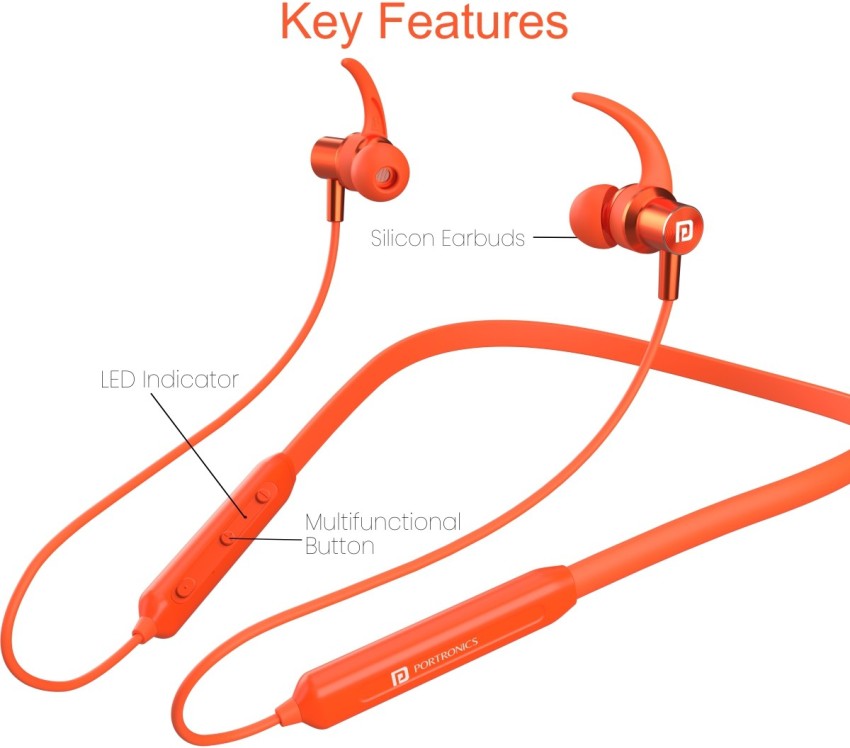 Buy Portronics Harmonics Z7 Neckband Bluetooth Earphones at Discount