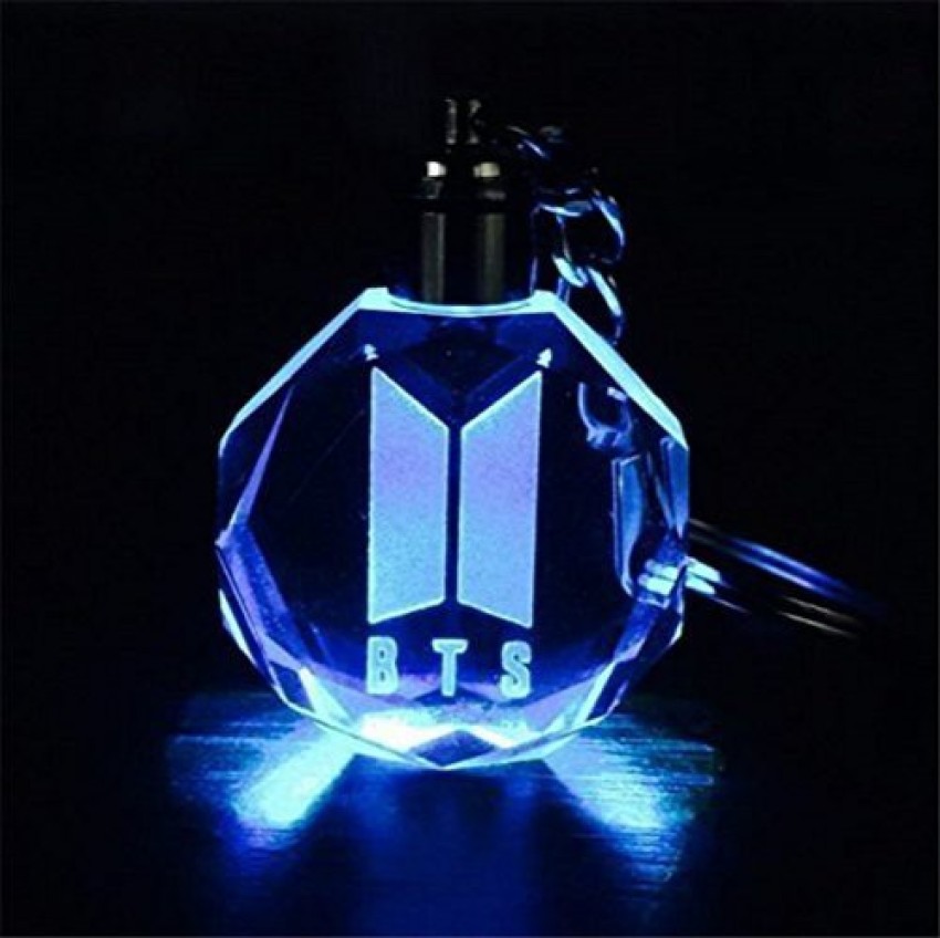 Buy LED Luminous Key Ring Engraving of the BTS Logo, Korean K-pop Music,  Gift Idea for Birthday or Gadget for K-pop Fans Online in India 