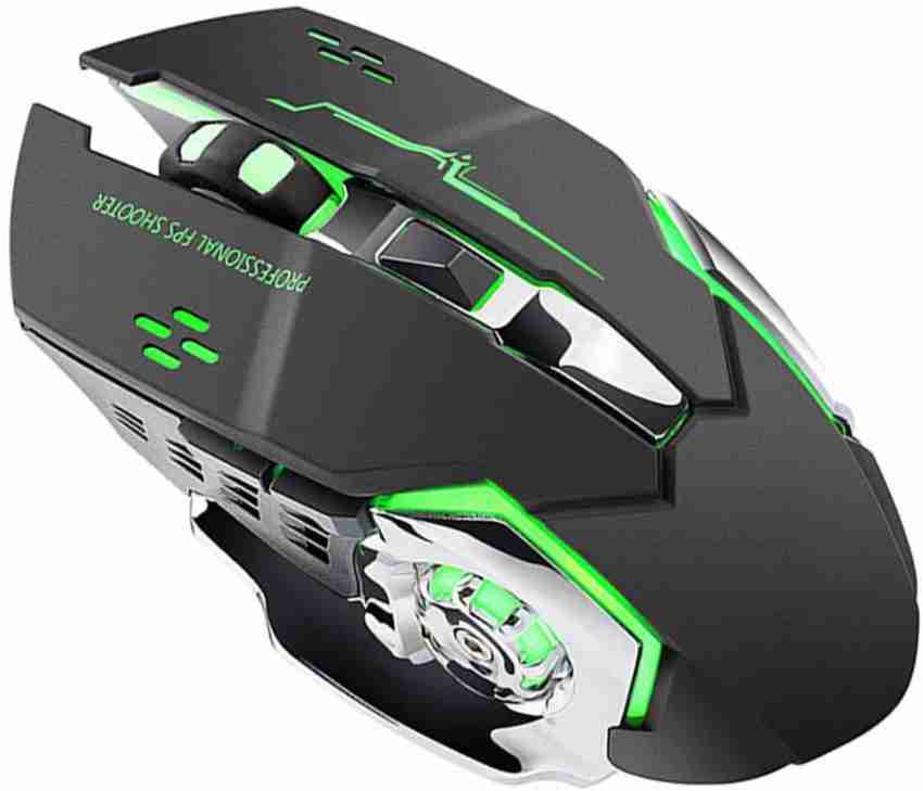 microware 2.4G Wireless Gaming Mouse Ergonomic 6 Buttons LED