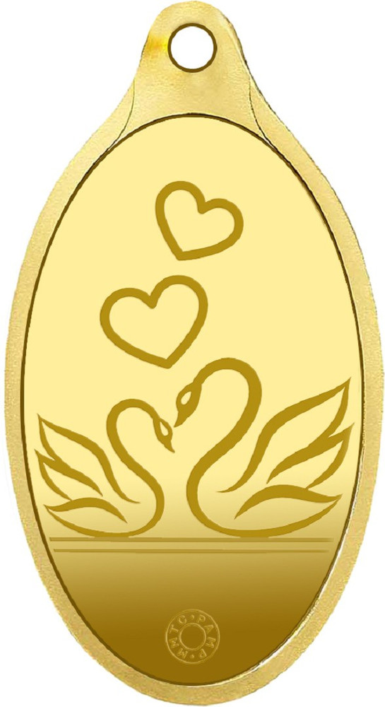 Muthoot Gold Bullion Corporation 2g Swan Pendant 24 9999 Yellow
