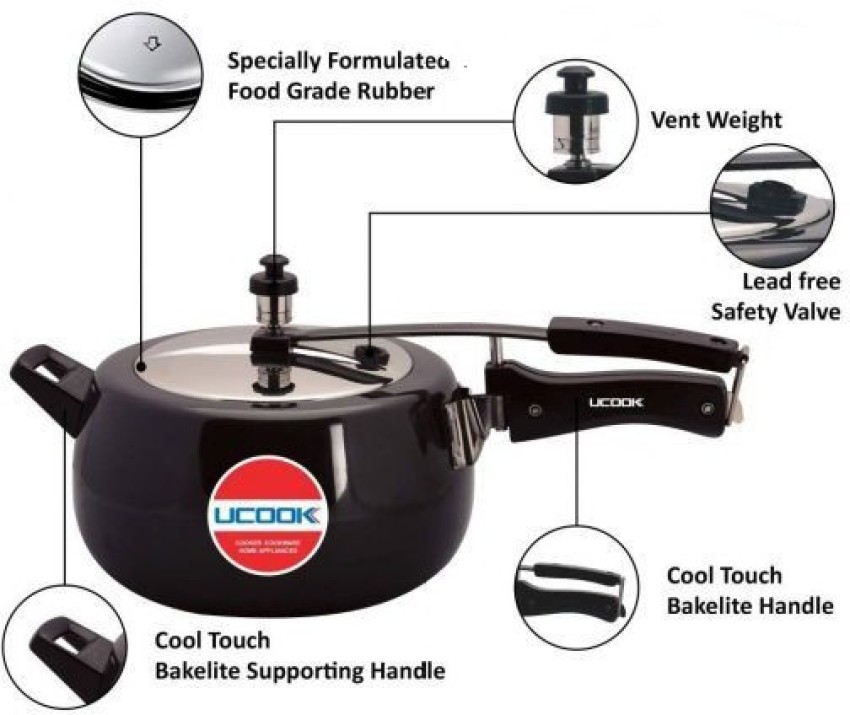 United ucook pressure outlet cooker 5 litre price