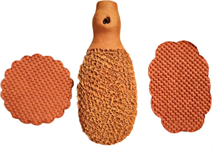 RKD Enterprises Terracotta Best Natural Pumice Stone Foot Scrubber