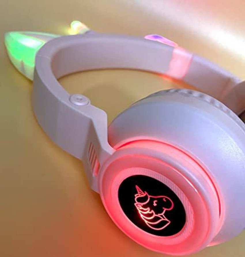 Led light up unicorn headphones sales