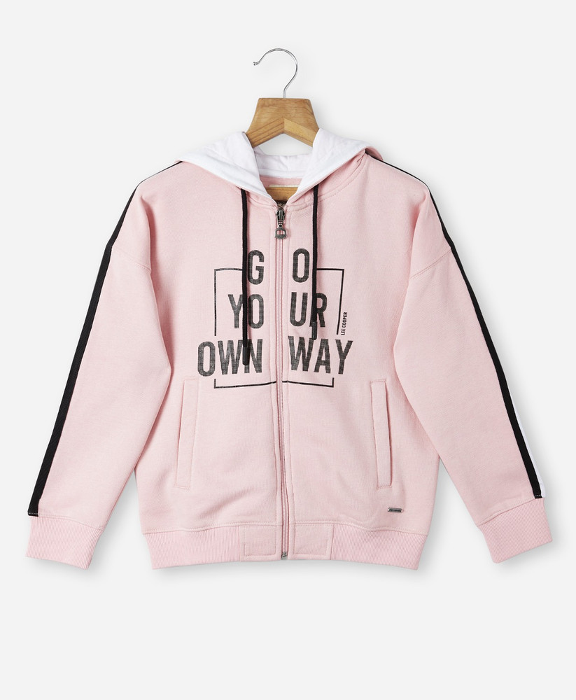 lee cooper printed fleece sweater ladies