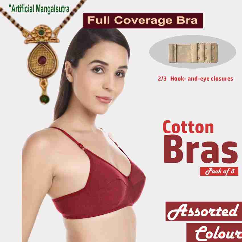 Buy Women's Set of 2 - Assorted Non-Wired Bra with Hook and Eye Closure  Online