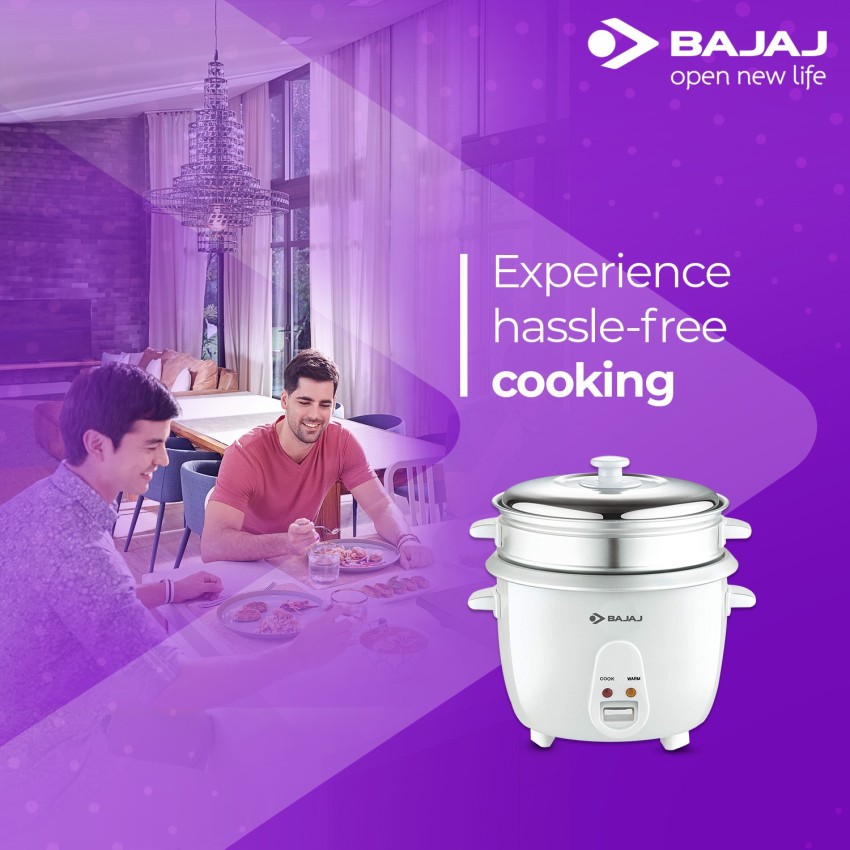 BAJAJ Majesty New RCX7 Electric Rice Cooker with Steaming Feature