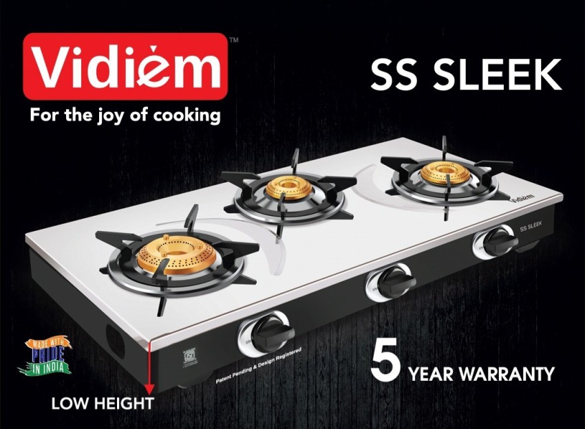 Vidiem gas online stove stainless steel