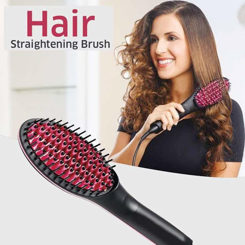 Silky straight ceramic hotsell hair straightening brush