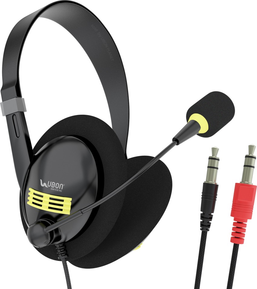 Ubon Computer Headphone UB 1760 with Flexible Mic Wired Headset