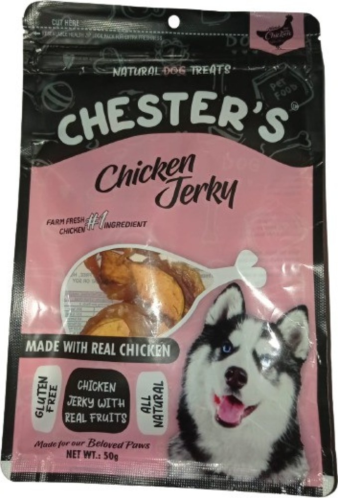 Chester s Chicken Jerky Dog Snack With Real Fruits Flavour 50g