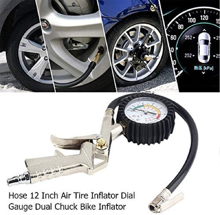 Bike tire inflator with gauge sales