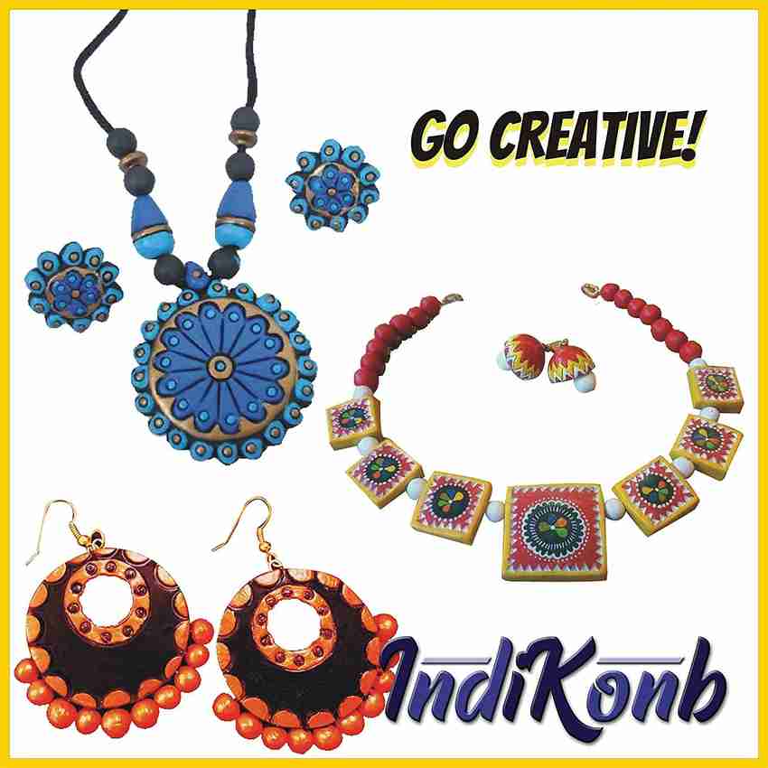Terracotta clay jewellery making kit top