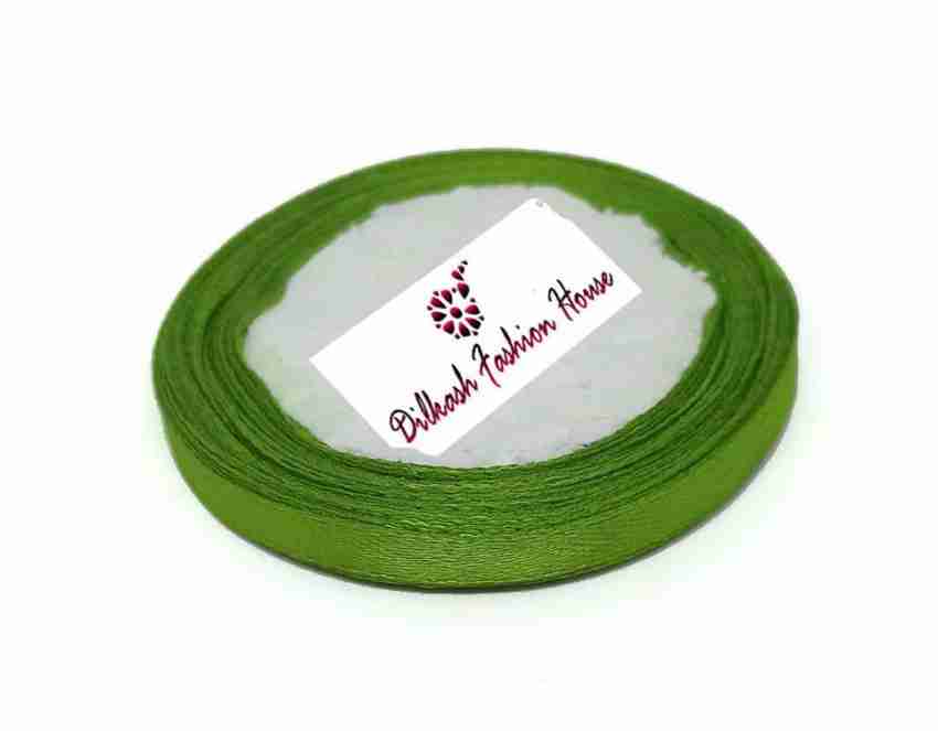 Place & Time 1.5 x 30' Satin Ribbon - Green - Ribbon & Deco Mesh - Crafts & Hobbies