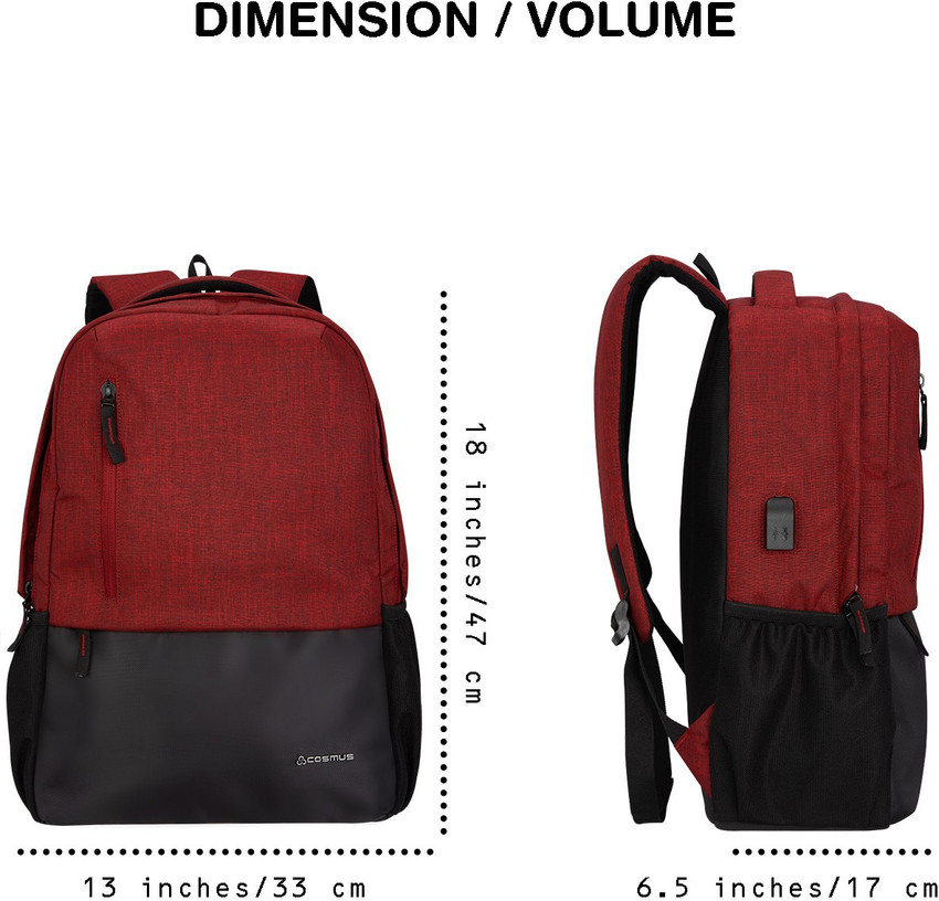 Cosmus Vogue Casual Laptop Backpack with USB Charger Port 46cm 26