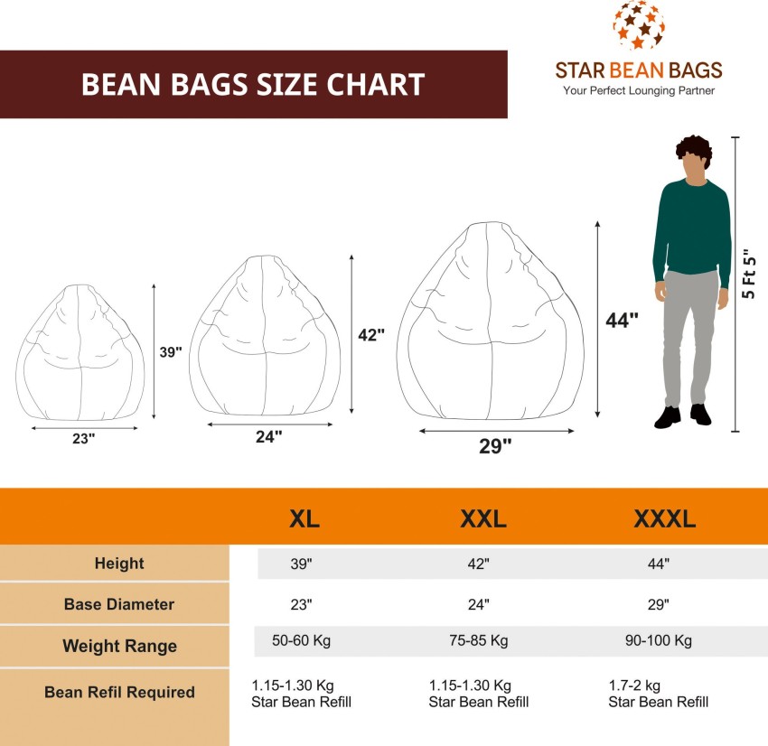 Buy Comfy Bean Bag XXL Size Wine Filled with Bean Filler on Amazon |  PaisaWapas.com
